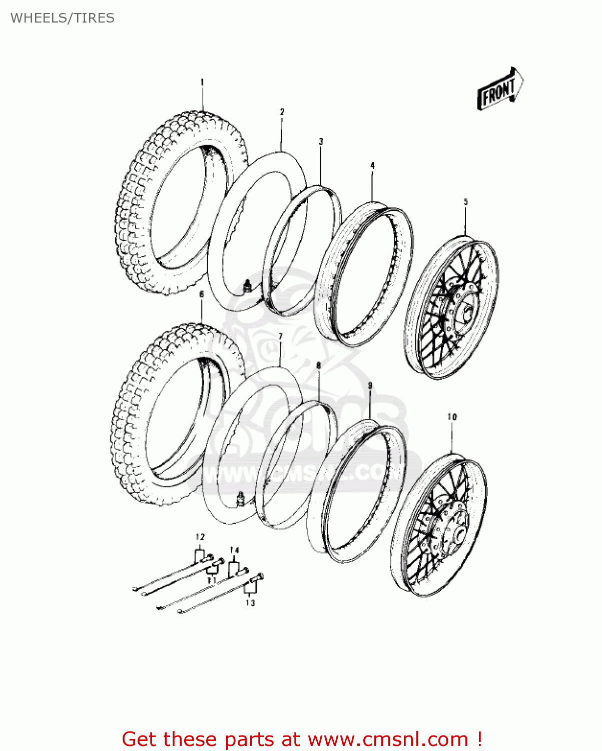 WHEELS/TIRES KD100-M1 1976 CANADA