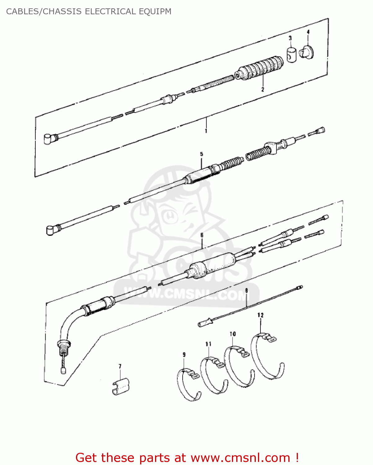 CABLES/CHASSIS ELECTRICAL EQUIPM KD100-M3 1977 CANADA