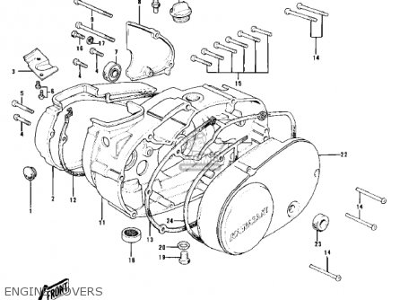ENGINE COVERS - KD100-M3 1977 CANADA