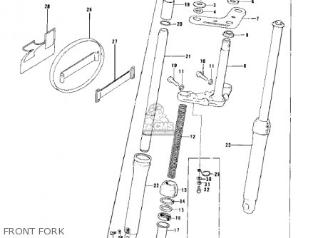 FRONT FORK - KD100-M3 1977 CANADA