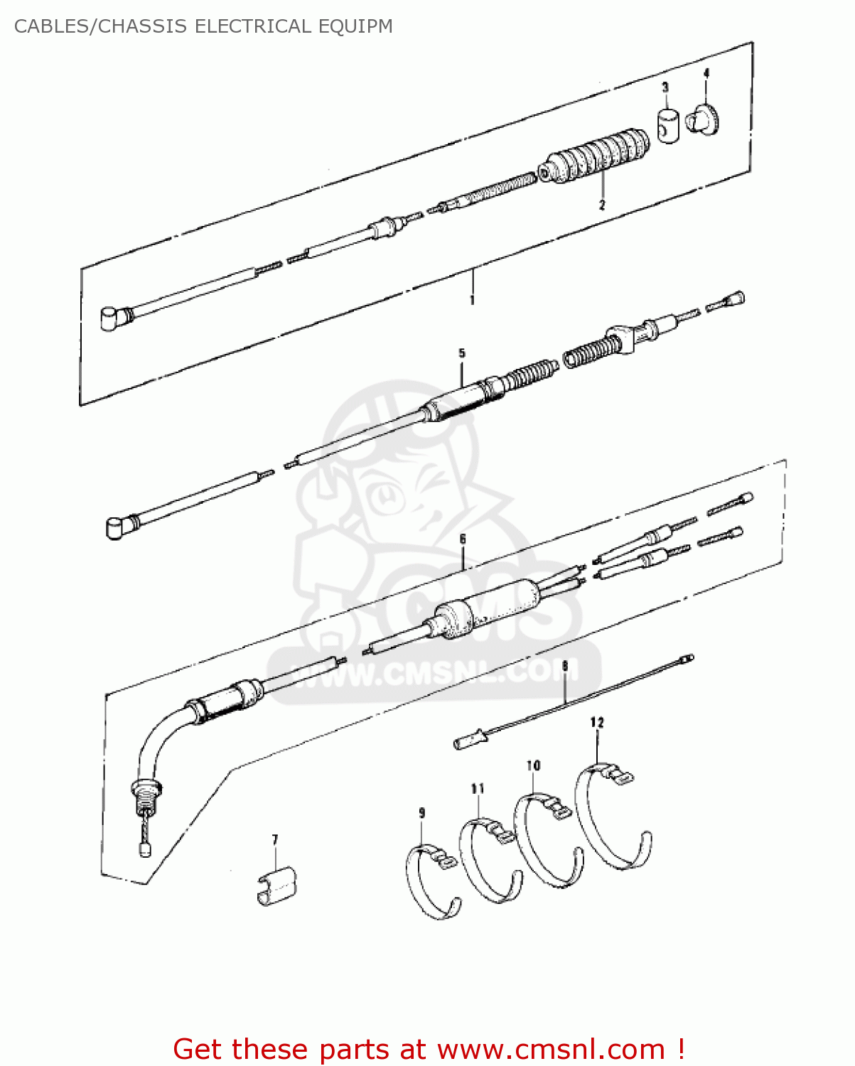 CABLES/CHASSIS ELECTRICAL EQUIPM KD100-M3 1978 CANADA