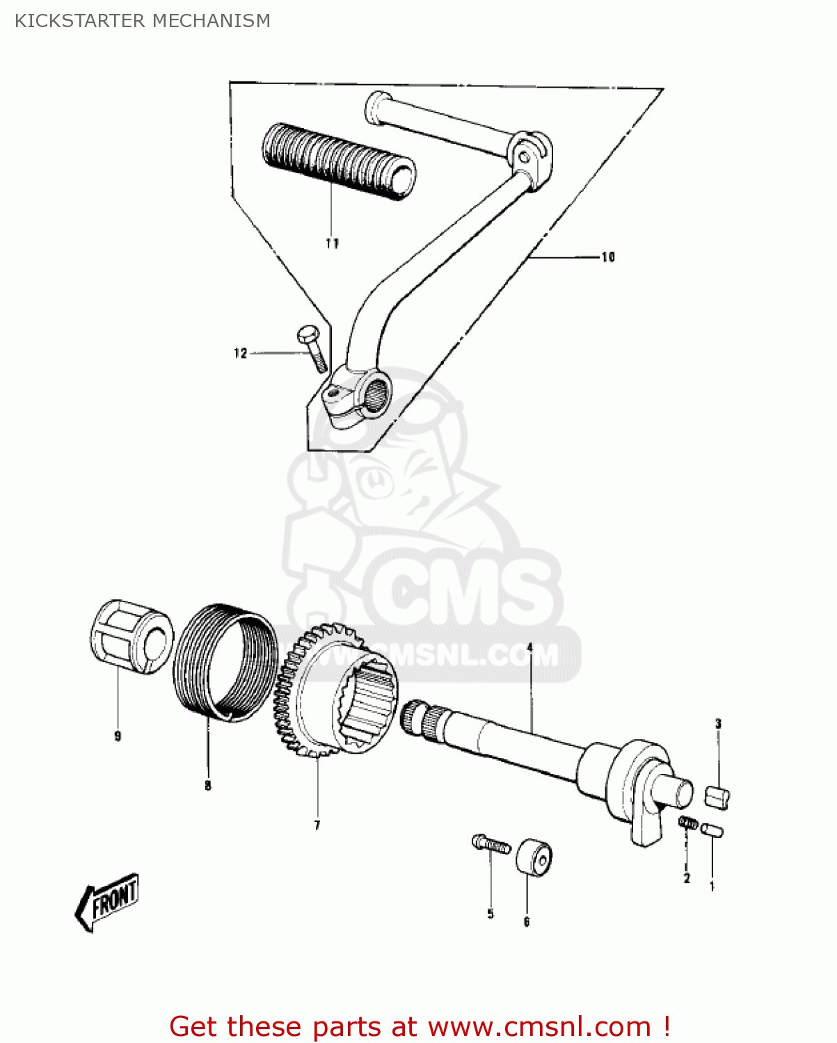 KICKSTARTER MECHANISM KD100-M3 1978 CANADA