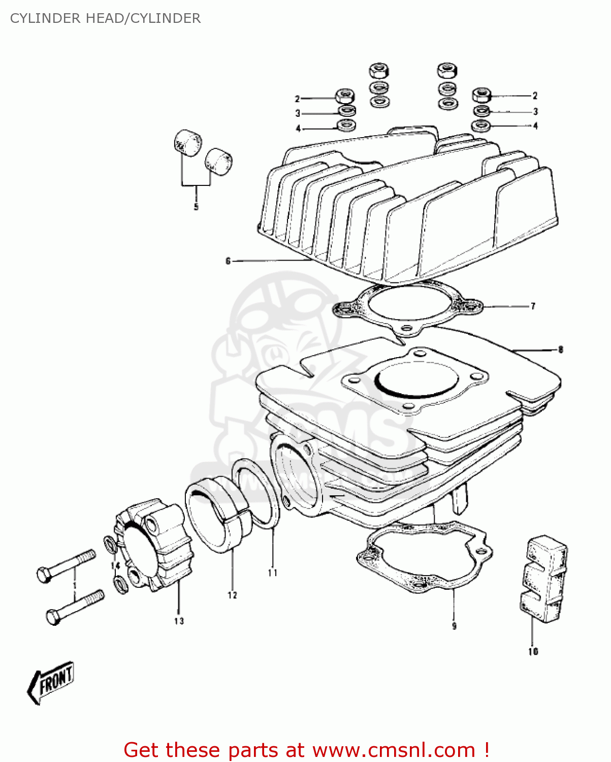 CYLINDER HEAD/CYLINDER KD100-M3 1978 CANADA