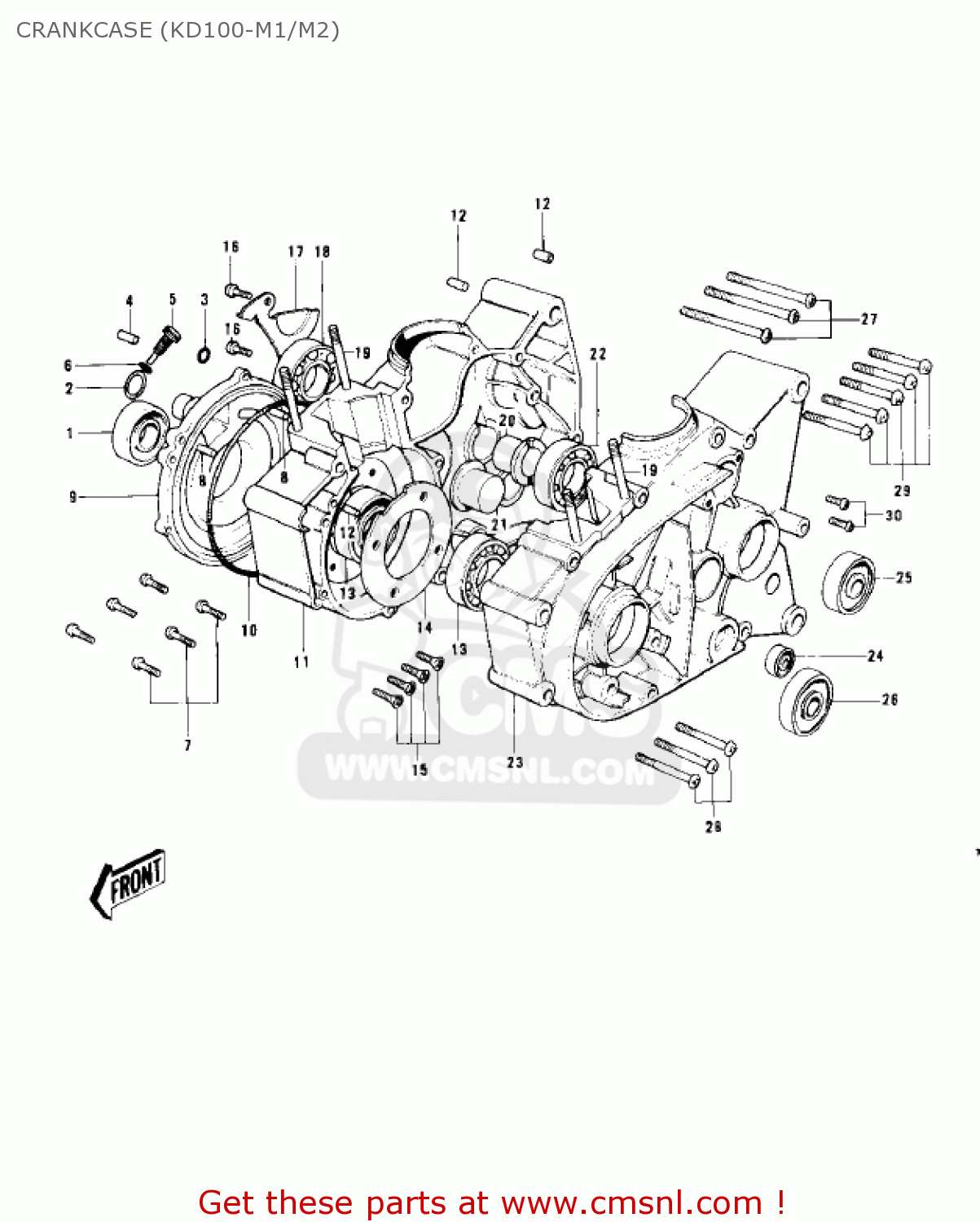 CRANKCASE (KD100-M1/M2) KD100-M3 1978 CANADA