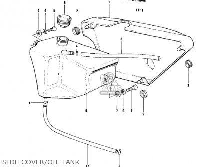 SIDE COVER/OIL TANK - KD100-M3 1978 CANADA