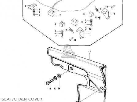 SEAT/CHAIN COVER - KD100-M3 1978 CANADA