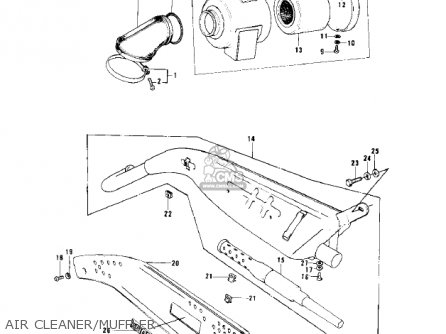 AIR CLEANER/MUFFLER - KD100-M3 1978 CANADA