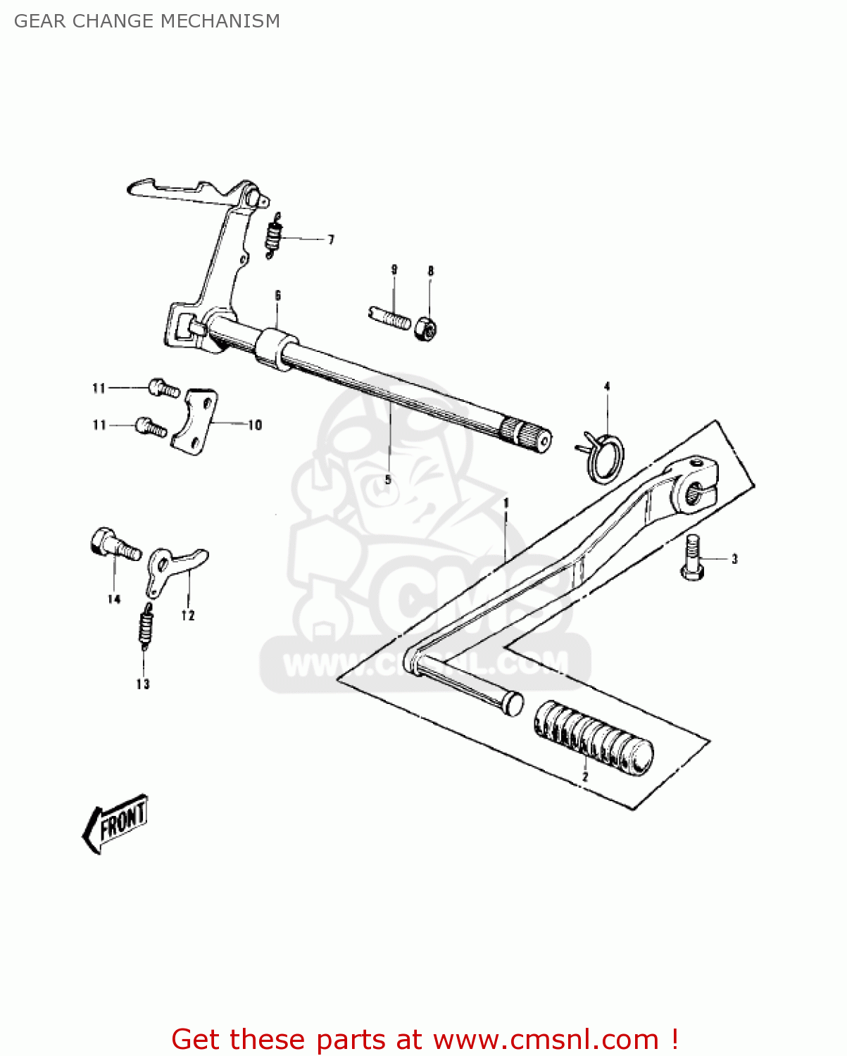 GEAR CHANGE MECHANISM KD100-M4 1979 CANADA