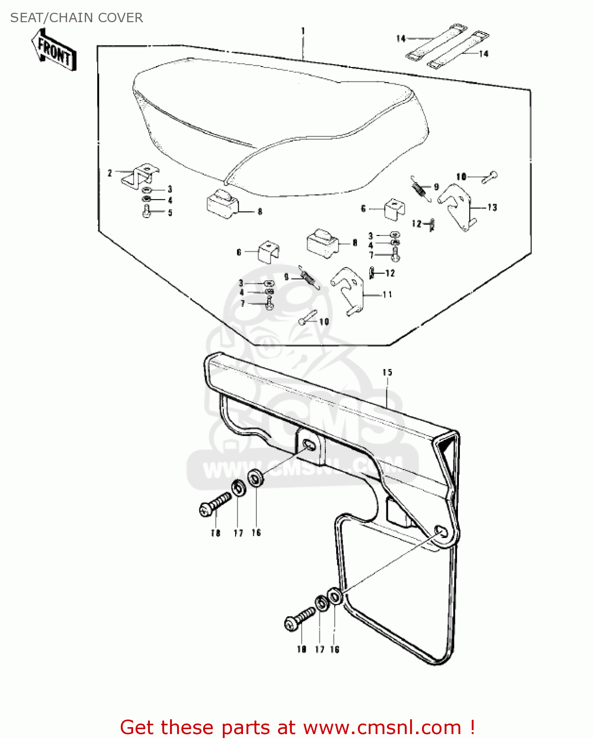 SEAT/CHAIN COVER KD100-M4 1979 CANADA