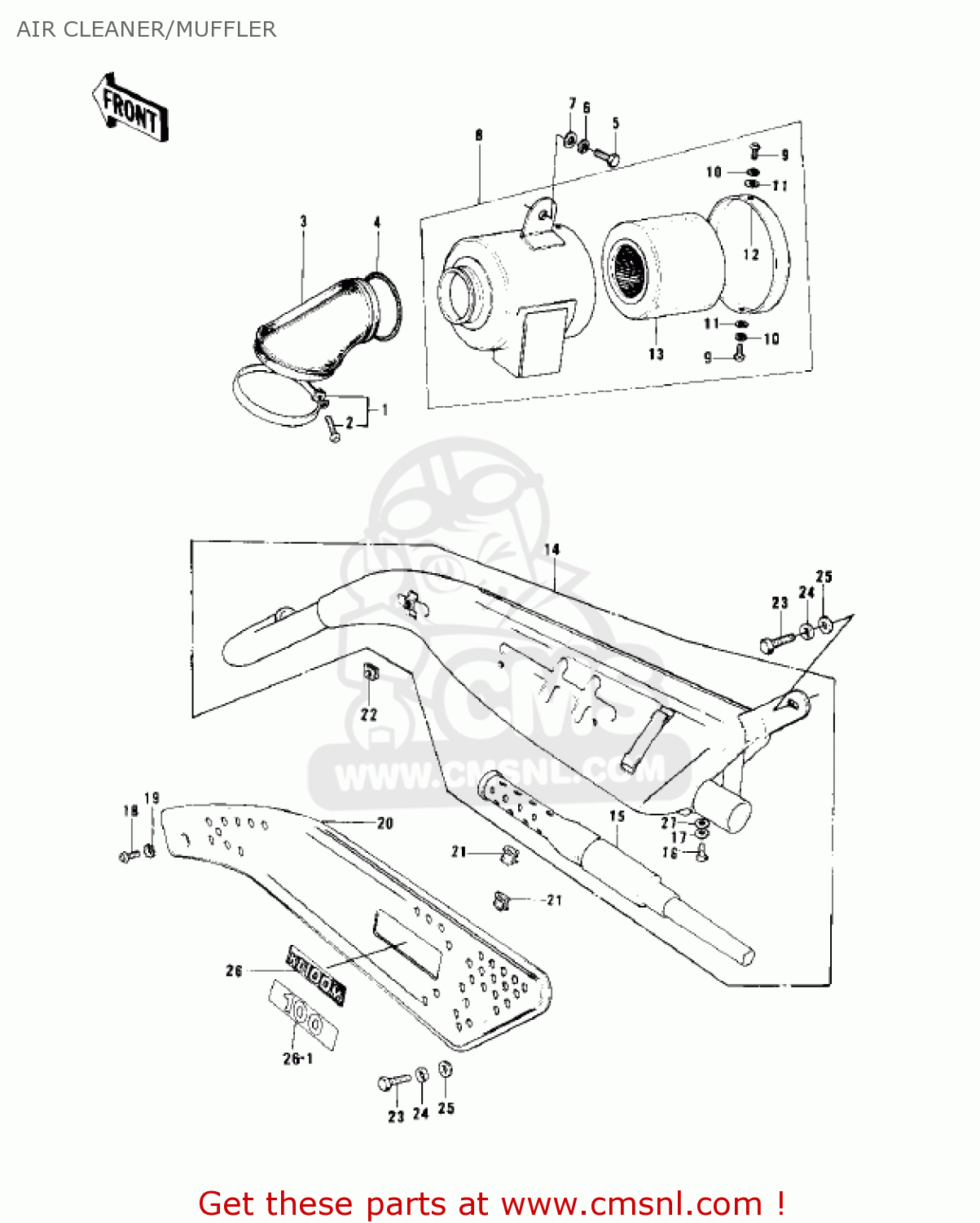 AIR CLEANER/MUFFLER KD100-M4 1979 CANADA