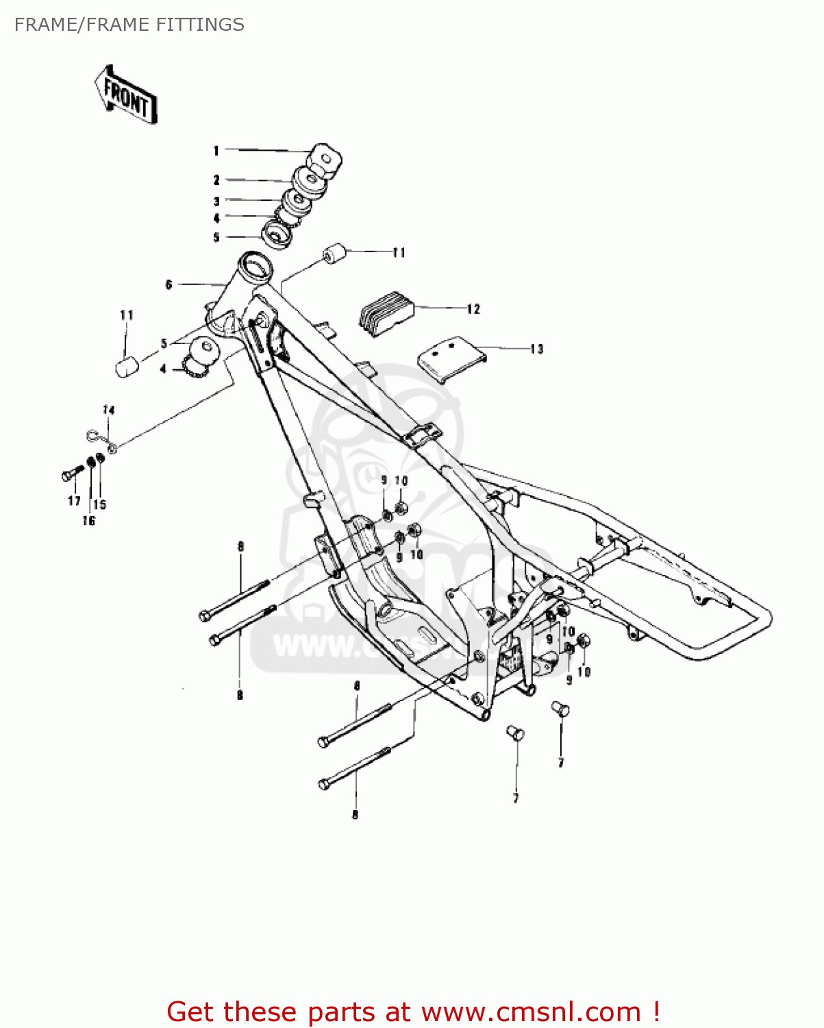 FRAME/FRAME FITTINGS KD100-M4 1979 CANADA