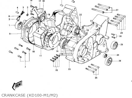CRANKCASE (KD100-M1/M2) - KD100-M4 1979 CANADA
