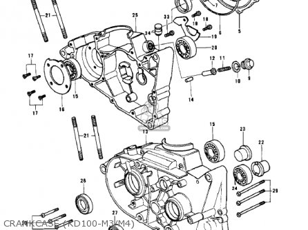 CRANKCASE (KD100-M3/M4) - KD100-M4 1979 CANADA