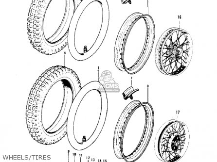 WHEELS/TIRES - KD125 1975 USA CANADA