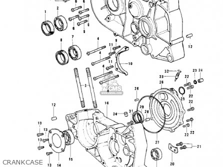 CRANKCASE - KD125-A2 1976 USA CANADA