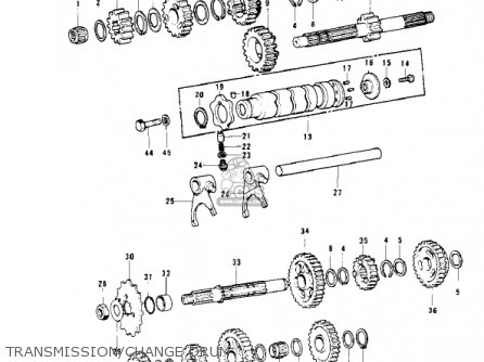 TRANSMISSION/CHANGE DRUM - KD125-A2 1976 USA CANADA