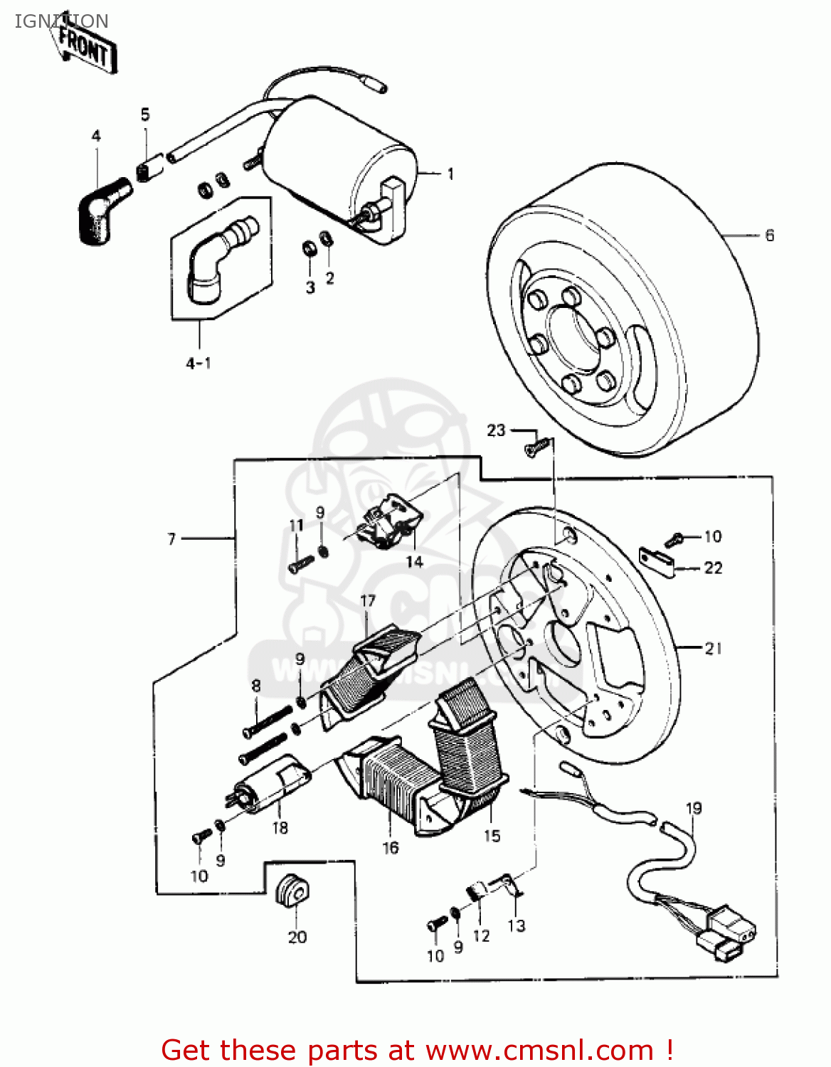 IGNITION KD125-A3 1977 USA CANADA