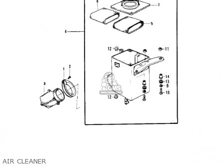 AIR CLEANER - KD125-A3 1977 USA CANADA