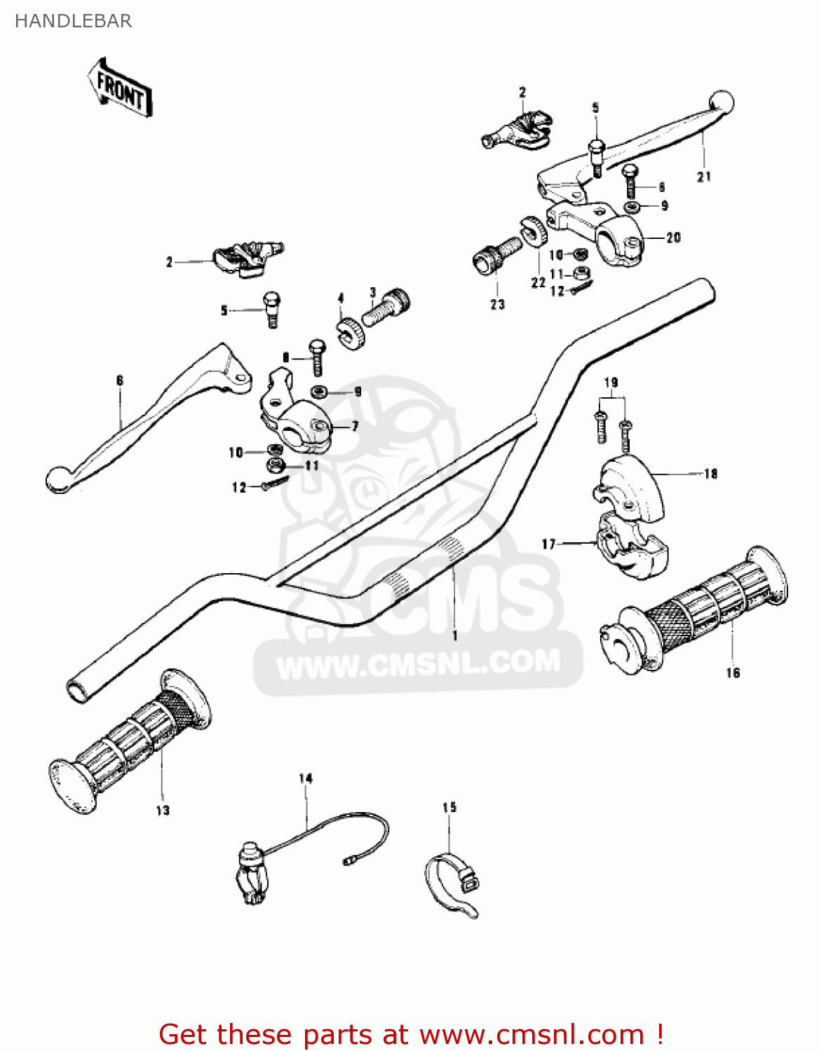 HANDLEBAR KD125-A4 1978 USA CANADA