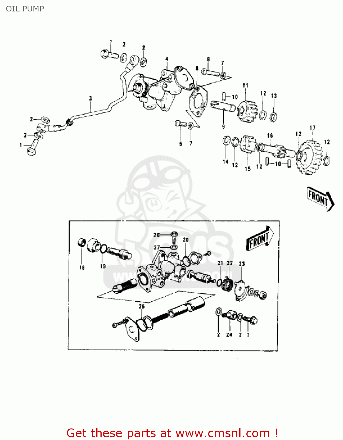 OIL PUMP KD125-A4 1978 USA CANADA