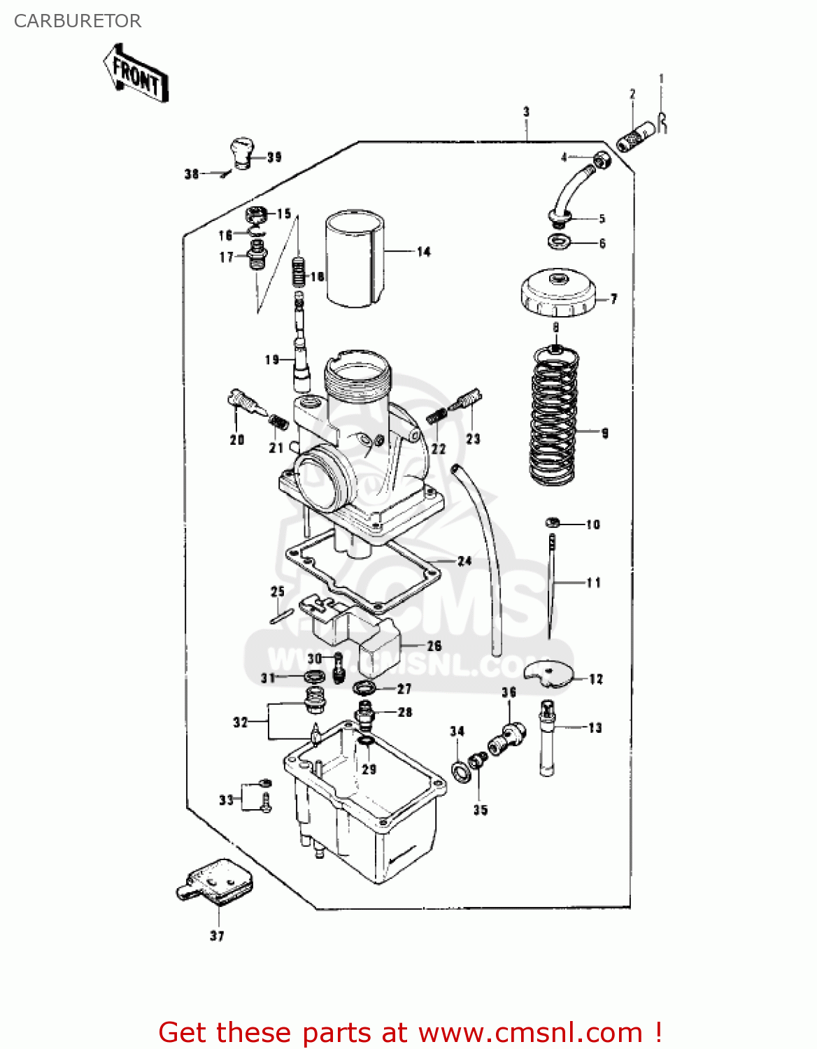 CARBURETOR KD125-A4 1978 USA CANADA