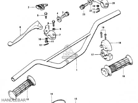 HANDLEBAR - KD125-A4 1978 USA CANADA