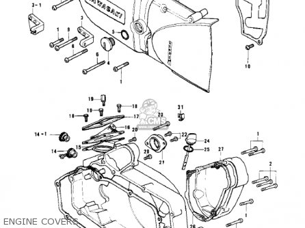 ENGINE COVERS - KD125-A4 1978 USA CANADA