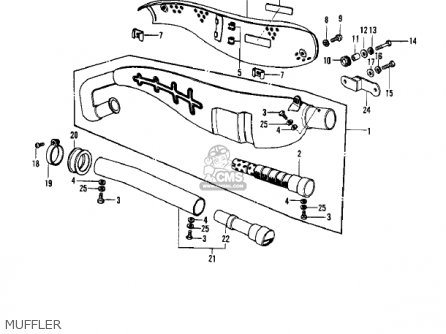 MUFFLER - KD125-A4 1978 USA CANADA