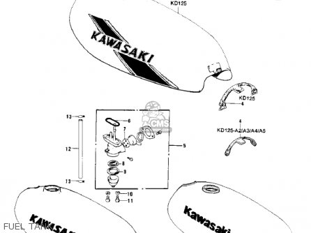 FUEL TANK - KD125-A5 1979 USA CANADA