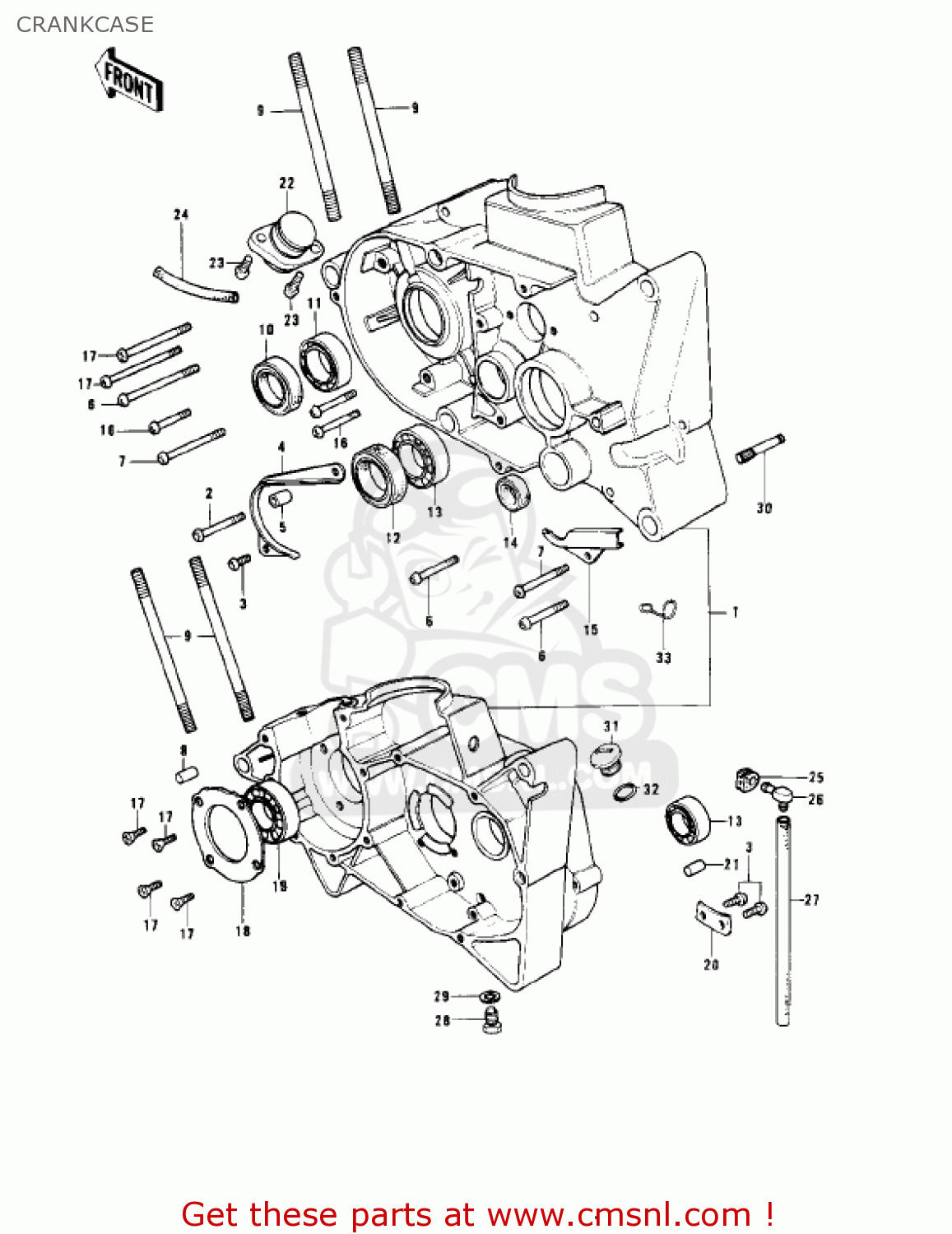 CRANKCASE KD175-A1 1976 CANADA