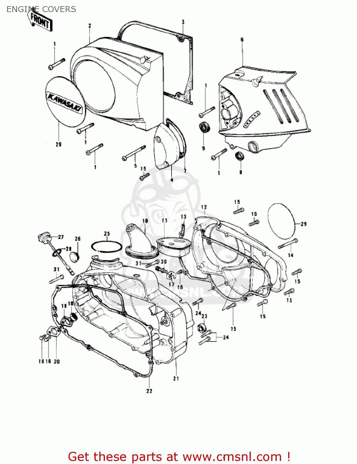 ENGINE COVERS KD175-A1 1976 CANADA