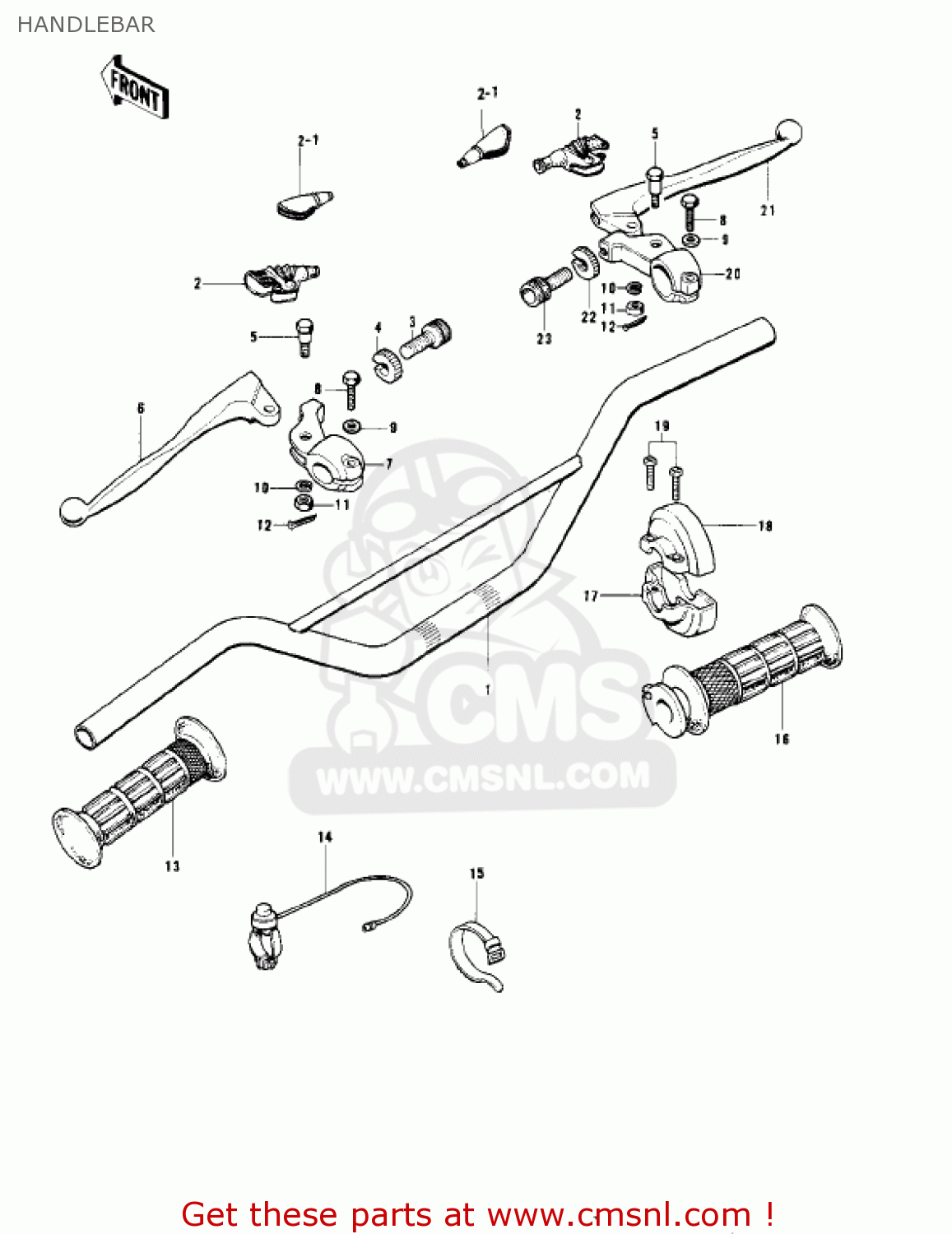 HANDLEBAR KD175-A1 1976 CANADA