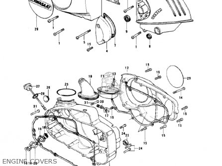 ENGINE COVERS - KD175-A1 1976 CANADA