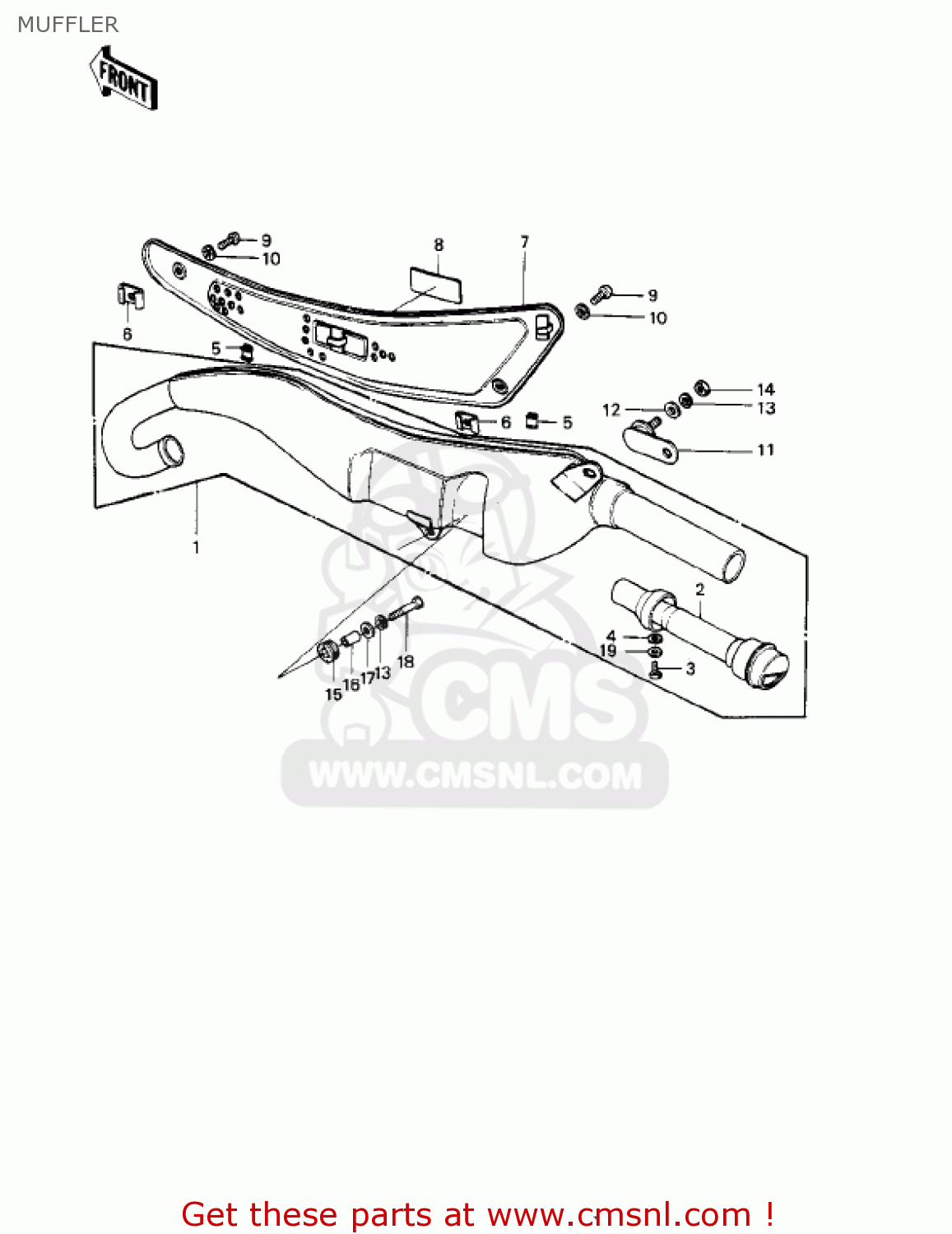 MUFFLER KD175-A2 1977 CANADA
