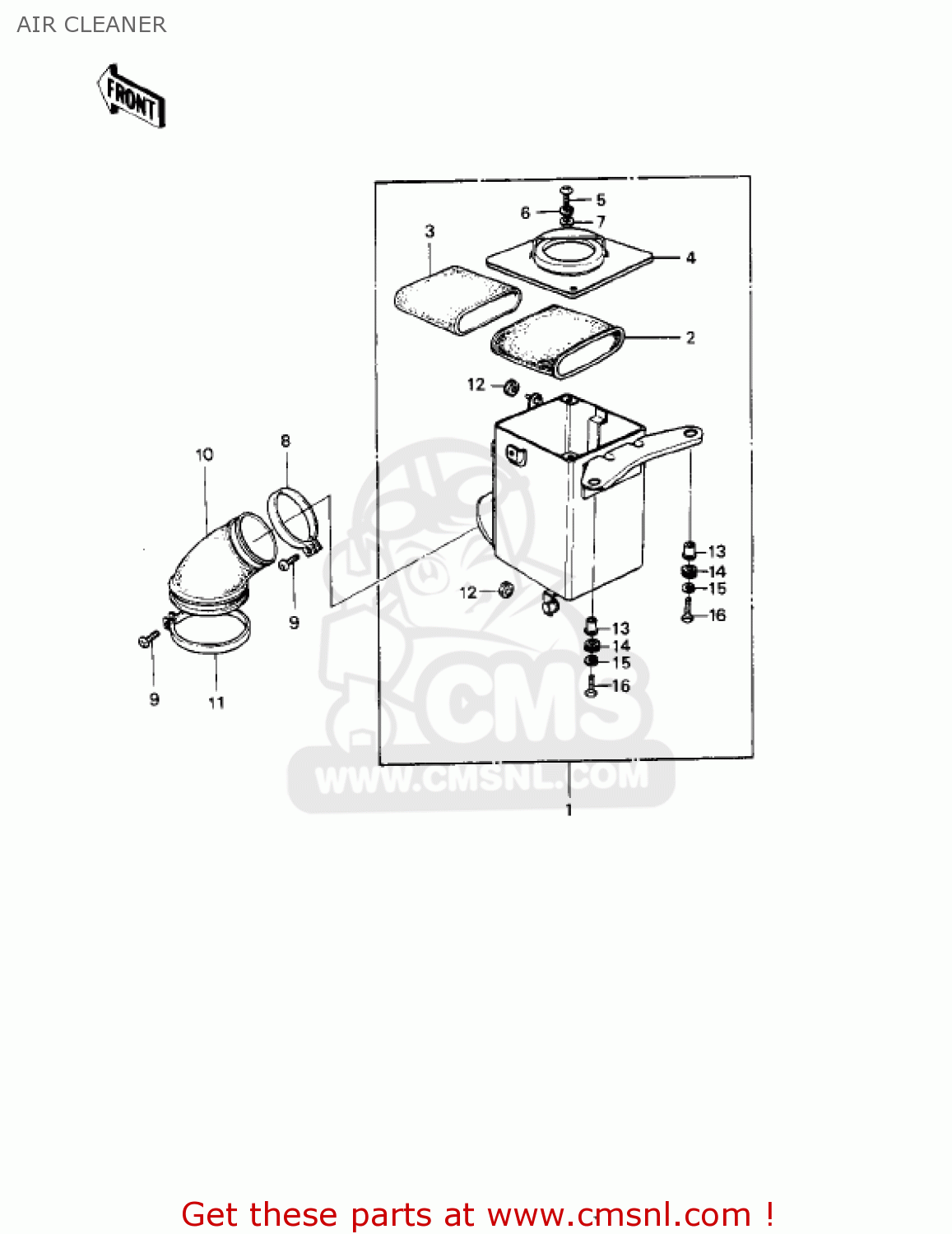 AIR CLEANER KD175-A2 1977 CANADA
