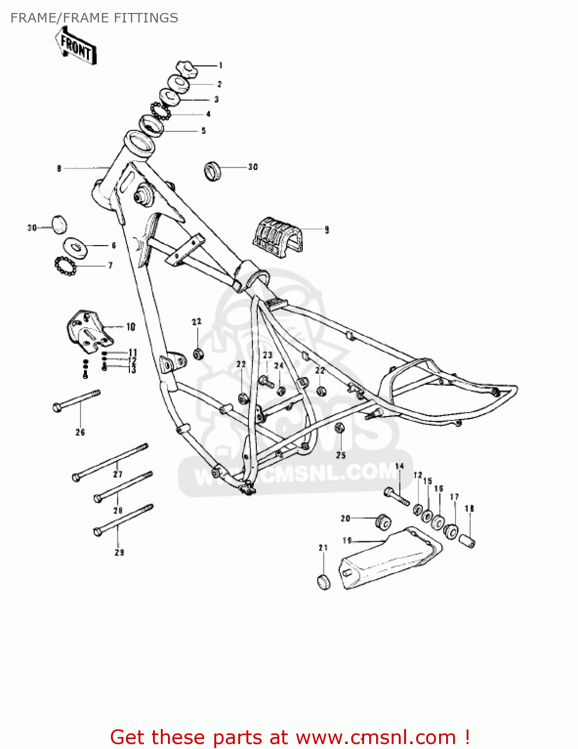 FRAME/FRAME FITTINGS KD175-A2 1977 CANADA