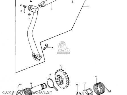 KICKSTARTER MECHANISM - KD175-A2 1977 CANADA