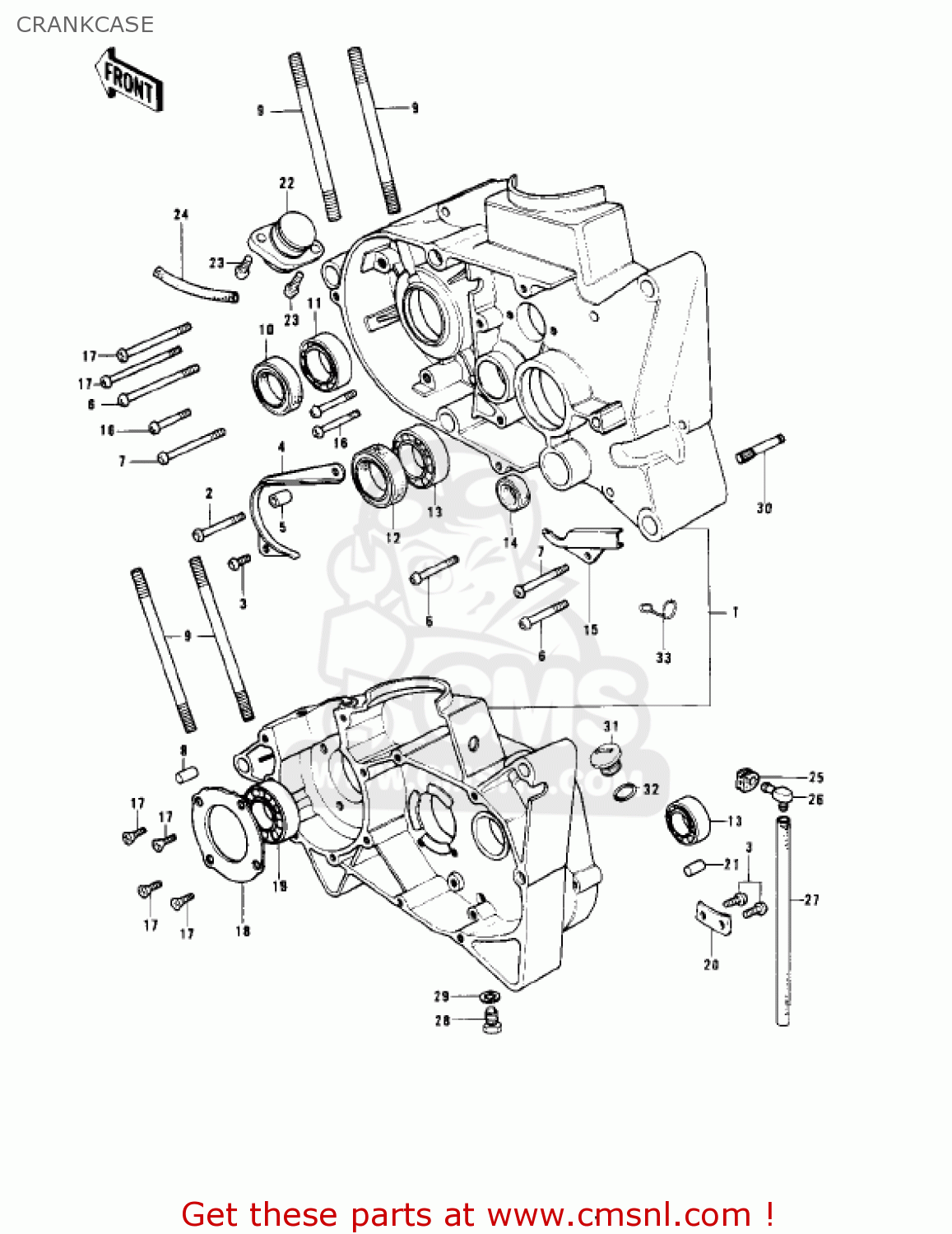 CRANKCASE KD175-A3 1978 CANADA