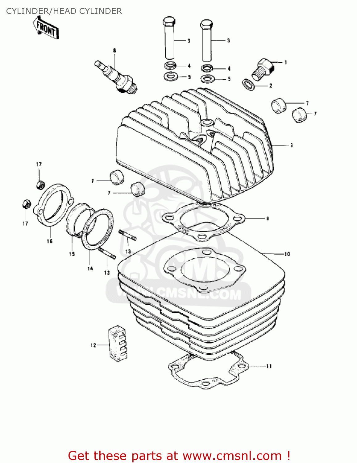 CYLINDER/HEAD CYLINDER KD175-A4 1979 CANADA
