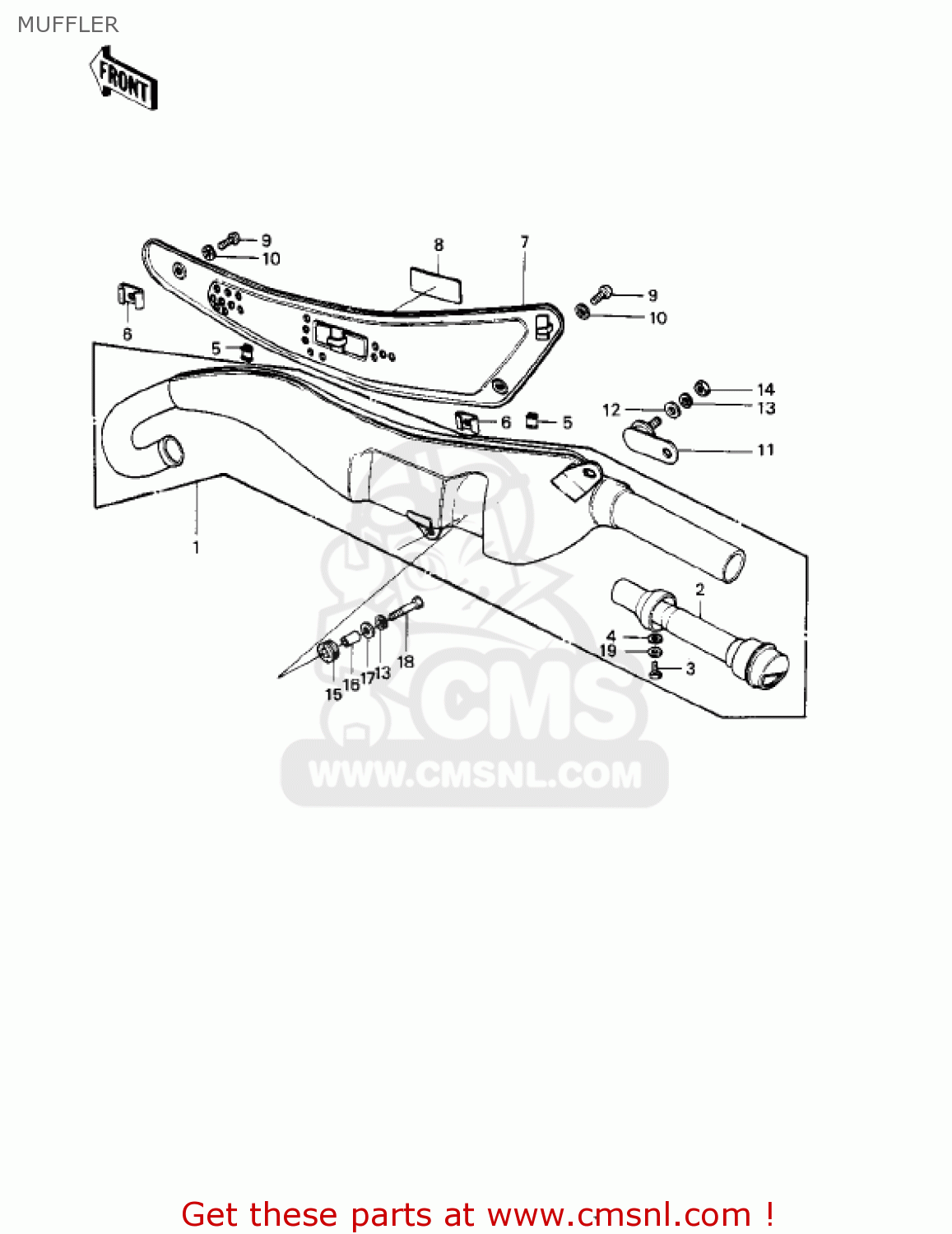 MUFFLER KD175-A4 1979 CANADA