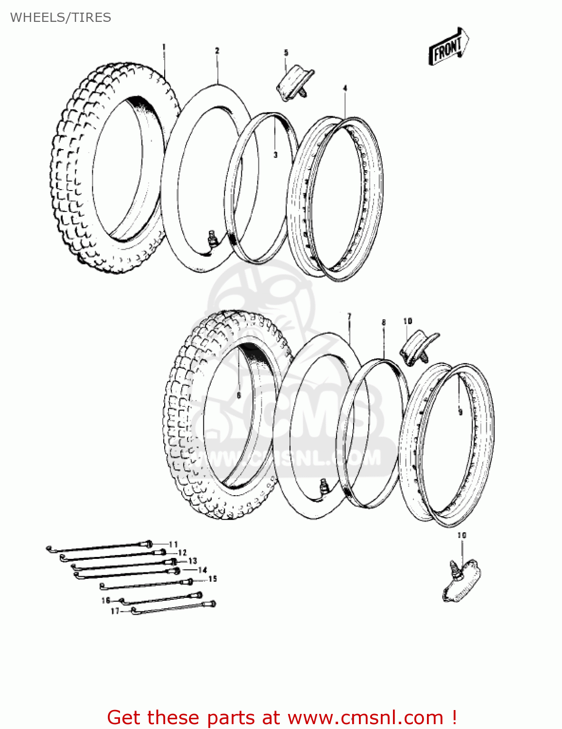 WHEELS/TIRES KD175-A4 1979 CANADA