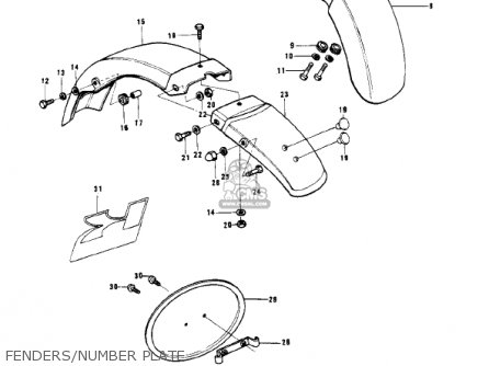 FENDERS/NUMBER PLATE - KD175-A4 1979 CANADA