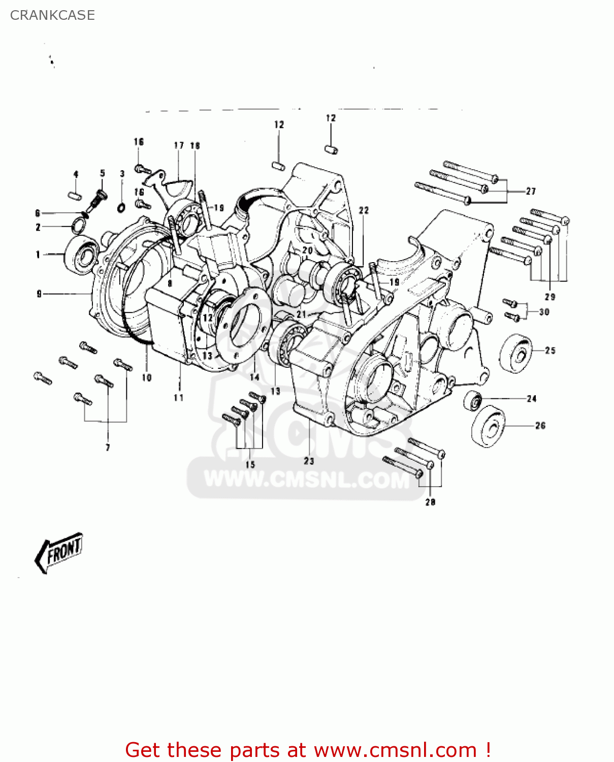 CRANKCASE KD80-A2 KD80 1976