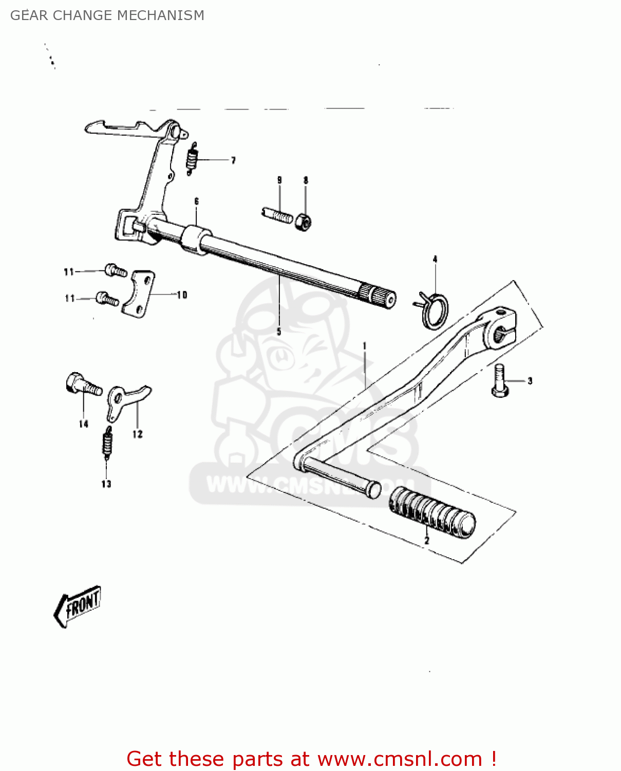 GEAR CHANGE MECHANISM KD80-A2 KD80 1976