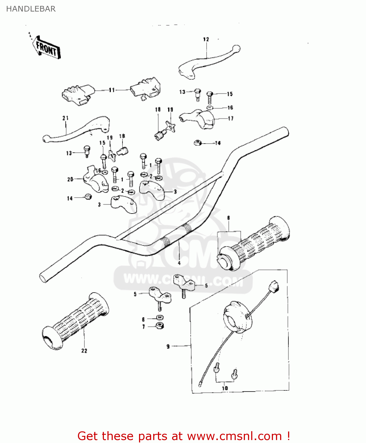 HANDLEBAR KD80-A2 KD80 1976