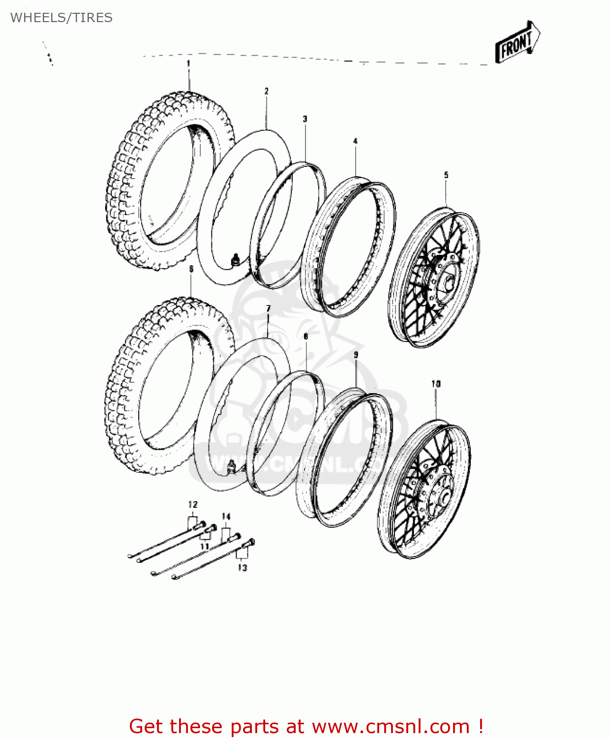 WHEELS/TIRES KD80-A2 KD80 1976