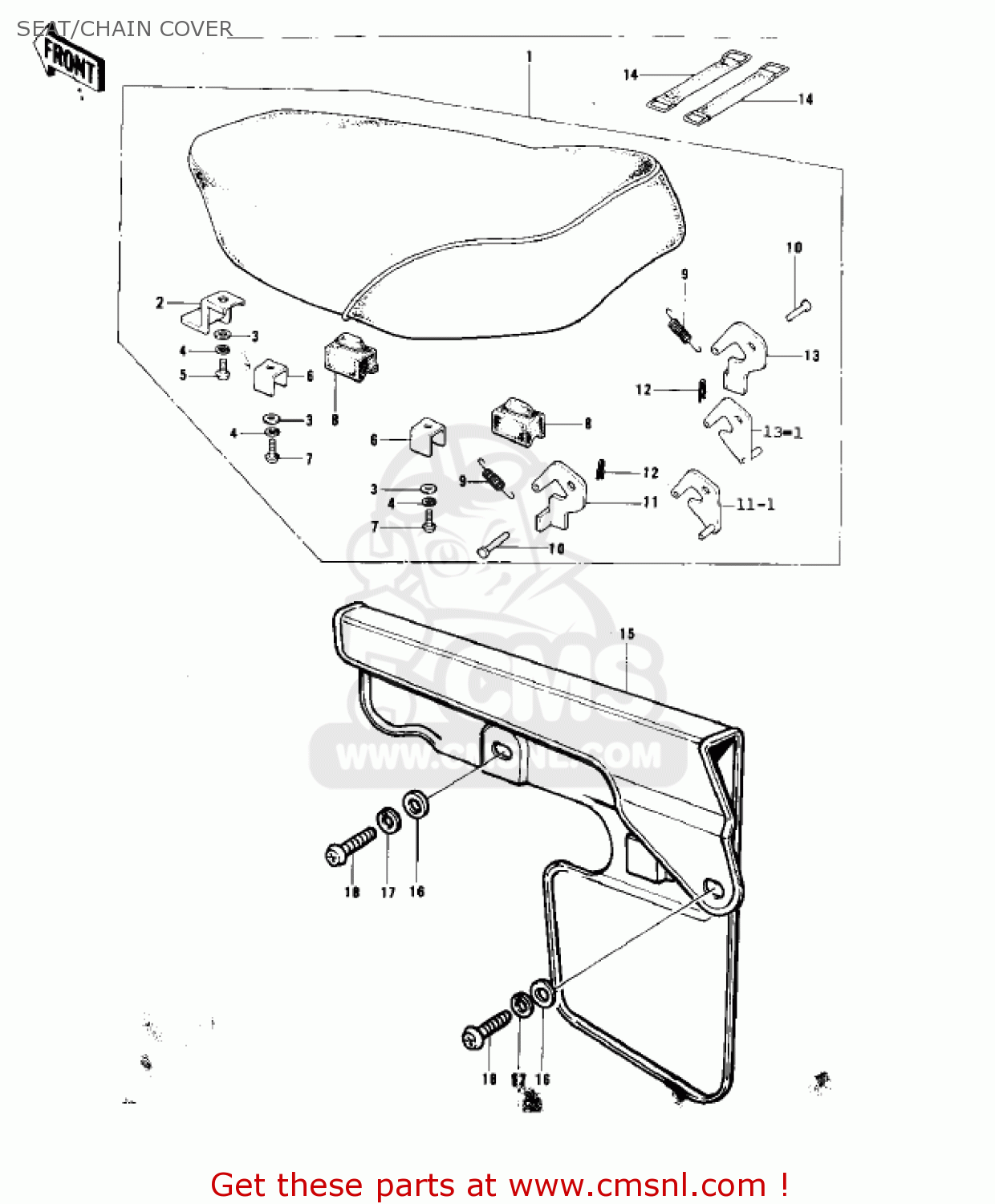 SEAT/CHAIN COVER KD80-A2 KD80 1976