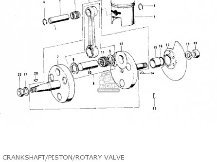 CRANKSHAFT/PISTON/ROTARY VALVE - KD80-A2 KD80 1976