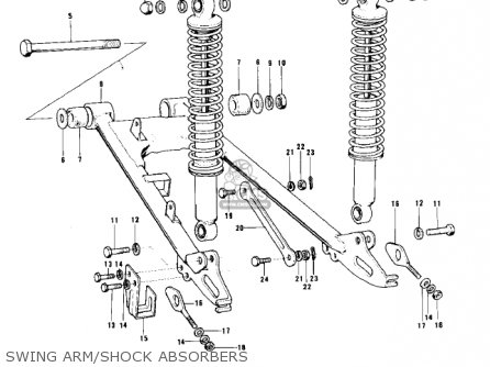 SWING ARM/SHOCK ABSORBERS - KD80-A2 KD80 1976