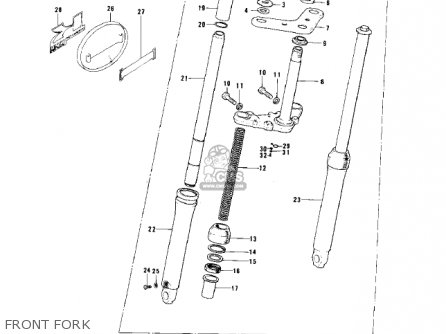 FRONT FORK - KD80-A2 KD80 1976